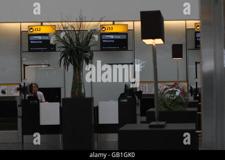 The British Airways first class check-in area in departures of Terminal ...