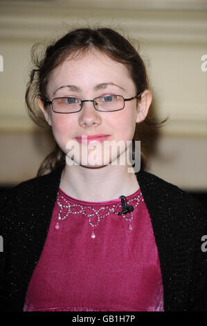 Kirsty Turnbull, 15 from Aviemore in Scotland pictured during a photocall for Britain's Kindest Kids at 10 Downing Street, central London. Stock Photo