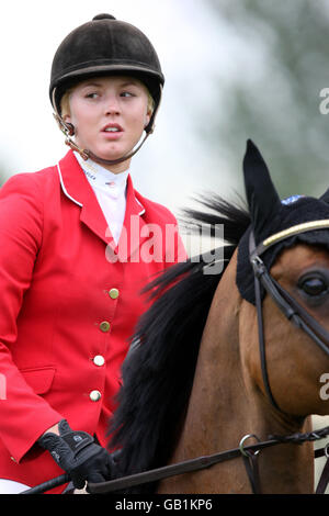 Great Britain's Ellen Whitaker rides Henri De Herne in the Sky Sports Speed Stakes at Hickstead, Sussex. Stock Photo