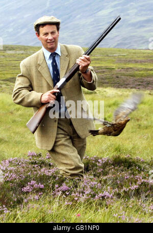 Ian McCall, Game and Wildlife Conservation Trust Director Scotland, on the Ralia and Milton estate ahead of the start of the grouse shooting season. Stock Photo