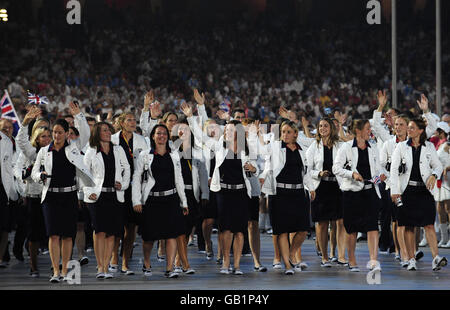 Great Britain team group at the Opening Ceremony in the Meazza Stadium ...