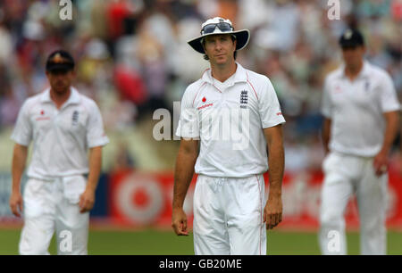 England captain Michael Vaughan shows his dejection during the Third Test match at Edgbaston, Birmingham. Stock Photo