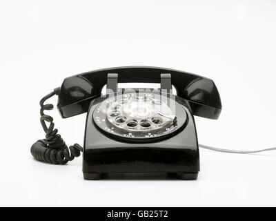 Old Black Telephone Stock Photo