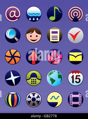 Smartphone and GSM  menu icons set - vector illustration Stock Vector