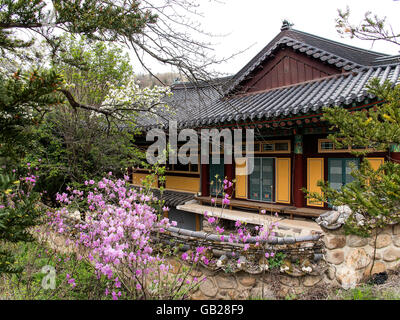 buddhist temple Woljeongsa, province Gangwon-do, South Korea, Asia Stock Photo