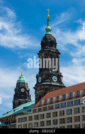 View to a church in Dresden (Germany) Stock Photo