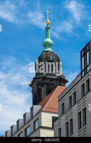 View to a church in Dresden (Germany) Stock Photo