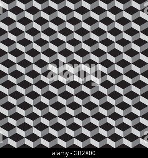 Seamless 3d vector geometric cube pattern Stock Vector
