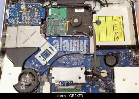 Part of the interior of an Apple iMac computer. Stock Photo