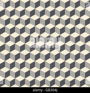 Seamless vintage cube pattern background texture Stock Vector