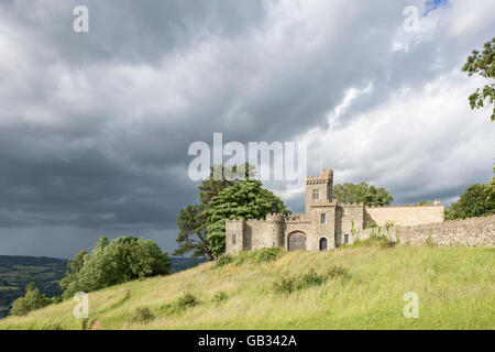 The local folly known as Rodborough Fort or Fort George on Rodborough Common, Stroud, Gloucestershire, England, UK Stock Photo