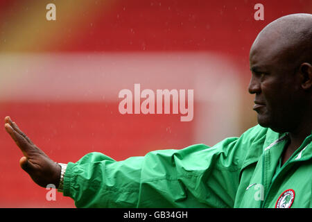 Soccer - International Friendly - Venezuela v Nigeria. Christian Chukwu, Nigeria coach Stock Photo