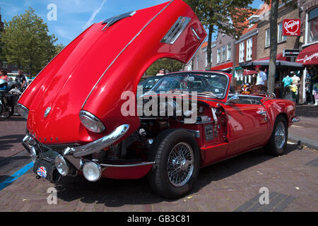 MEDEMBLIK, THE NETHERLANDS - JULY 27,2014 view on a red Triumph sports car. Stock Photo