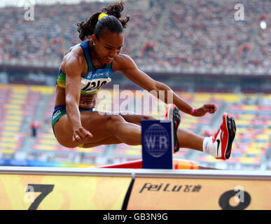 Brazil's Keila Costa in the Long Jump Qualifying Round at the National Stadium in Beijing during the 2008 Beijing Olympic Games. Stock Photo