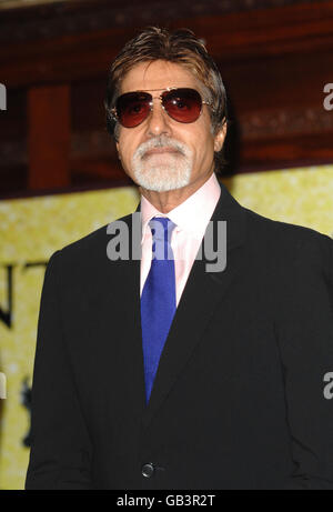 Amitabh Bachchan pictured during a photocall for the 'Unforgettable Tour' - the biggest ever Bollywood stage show - at the Crown Plaza St James Hotel in south west London. Stock Photo