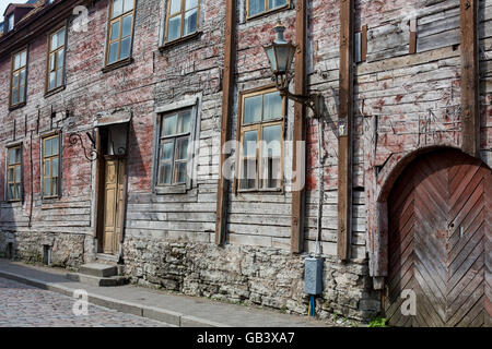 Tallinn, Estonia, Front house in a street of the old town, Tallinn, Estonia, Baltic, Europe, EU Stock Photo