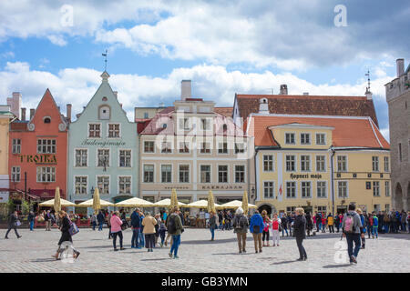 Tallinn, Estonia, Front house, place in the old town, Tallinn, Estonia, Baltic, Europe, EU Stock Photo