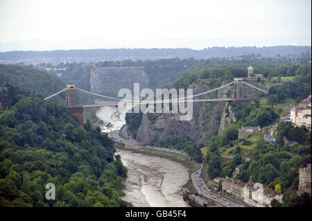 Buildings and Landmarks - Clifton Suspension Bridge - Bristol Stock Photo