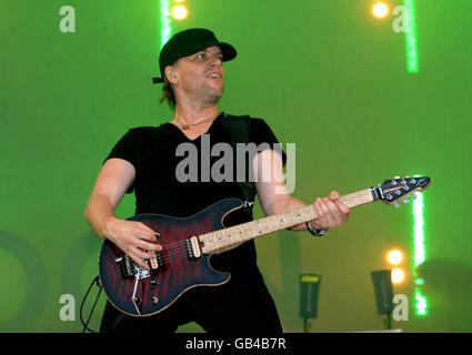 Pendulum perform during the Nike+ Human Race event at Wembley Stadium in north London. Stock Photo