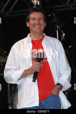 Nike Human Race Event - London. Sebastian Coe pictured during the Nike+ Human Race event at Wembley Stadium in north London. Stock Photo