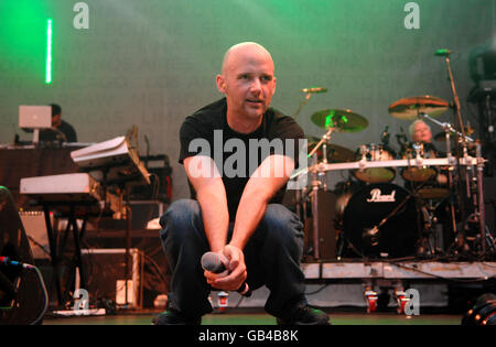 Moby performs during the Nike+ Human Race event at Wembley Stadium in north London. Stock Photo