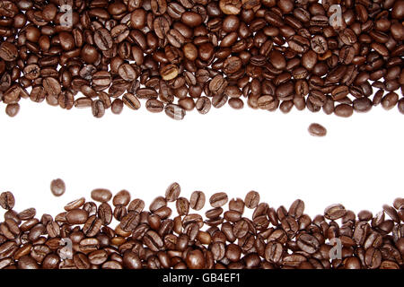Closeup of coffee beans on plain background Stock Photo