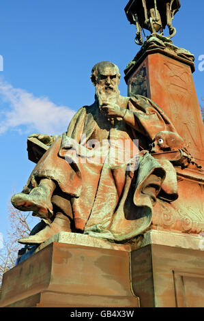 'Philosophy' statue on Kelvin Way Bridge, Kelvingrove Park, Glasgow, Scotland, United Kingdom, Europe