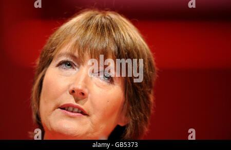 Deputy Labour Party leader Harriet Harman addresses the Labour Party conference in Manchester. Stock Photo