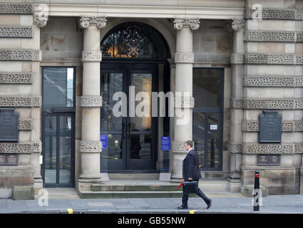 Possible merger between Lloyds TSB and HBOS. The HBOSplc headquarters on the Mound in Edinburgh. Stock Photo