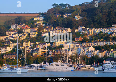 View from Dartmouth over the River Dart to Kingswear, Devon, England, UK Stock Photo