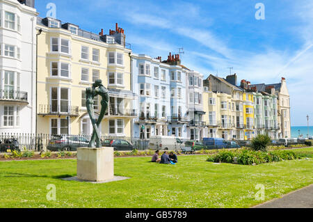 New Steine Gardens and AIDS Memorial Sculpture, Kemptown Village, Brighton, East Sussex, England, UK Stock Photo