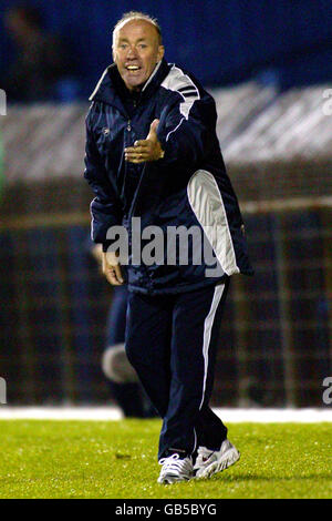 Soccer - European Championships 2004 Qualifier Group Six - Northern Ireland v Armenia. Northern Ireland's Coach Sammy McIlroy Stock Photo