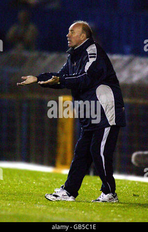 Soccer - European Championships 2004 Qualifier Group Six - Northern Ireland v Armenia. Northern Ireland's Coach Sammy McIlroy Stock Photo