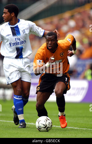 Soccer - FA Barclaycard Premiership - Wolverhampton Wanderers v Chelsea. Henri Camara, Wolverhampton Wanderers Stock Photo