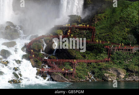 The American Falls, part of the Niagara Falls in New York. Stock Photo