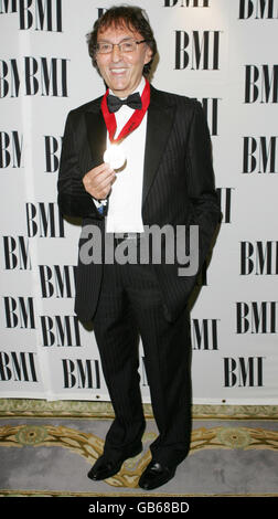 Don Black poses with his award during the BMI Awards at The Dorchester Hotel, in central London. Stock Photo