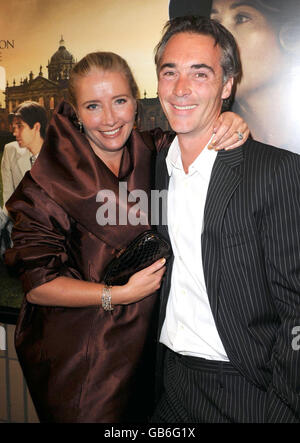 Emma Thompson and husband Greg Wise arrive for the UK premiere of Brideshead Revisited at the Chelsea Cinema, Kings Road in south west London. Stock Photo