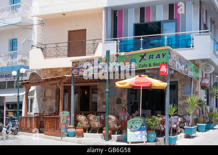 X-Ray Cafe & Bar in Kefalos Town, Kos (Cos), The Dodecanese, South Aegean Region, Greece Stock Photo