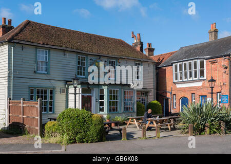 The 18th century Barley Mow pub on The Green, Englefield Green, Surrey, England, United Kingdom Stock Photo