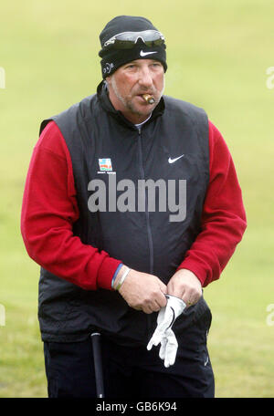 Former England Cricket captain Sir Ian Botham on the 2nd during the Alfred Dunhill Links Championship at Carnoustie Golf Course, Angus. Stock Photo