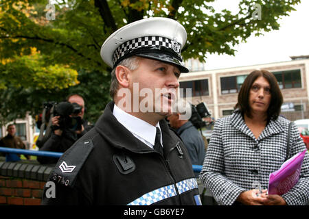 Sgt Steve Robinson outside Stoke on Trent Crown Court after footballer Luke McCormick was jailed for seven years for killing Arron and Ben Peak. Stock Photo