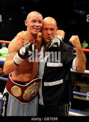 Nicky Cook celebrates beating Alex Arthur following their WBO Super ...