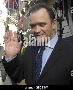 Former Eastenders actor Todd Carty leaves the Chesterfield Hotel in London after the wedding of Wendy Richard and John Burns, in Charles Street, Mayfair, central London. Stock Photo