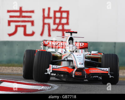 Formula One Motor Racing - Chinese Grand Prix - Practice - Shanghai International Circuit - Shanghai. Force India's Adrian Sutil during practice at the Shanghai International Circuit, China. Stock Photo