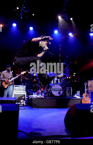 Mike Skinner of the Streets performs during the BBC Electric Proms 2008 at the Roundhouse in Camden Town, north London. Stock Photo