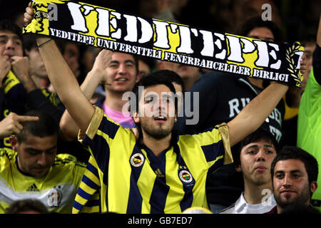 Soccer - UEFA Champions League - Group G - Fenerbahce v Arsenal - Sukru Saracoglu. Fenerbahce fans in the stands Stock Photo