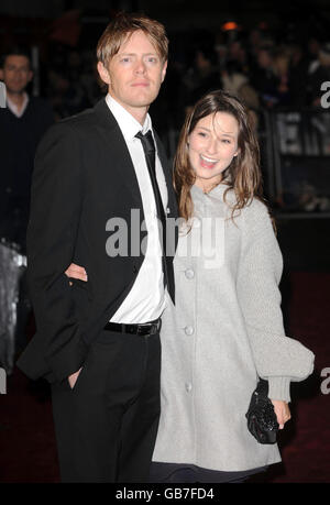 Kris Marshall and Kelly Eastwood arriving at the screening of Easy Virtue, during The Times BFI London Film Festival 2008, at the Odeon West End, Leicester Square, central London. Stock Photo