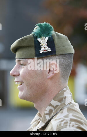 Troops return home Stock Photo