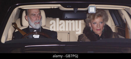 Prince and Princess Michael of Kent arrive at the Prince of Wales' Highgrove home near Tetbury, Gloucestershire where Charles will be celebrating his 60th birthday with a private party for friends and family members. Stock Photo