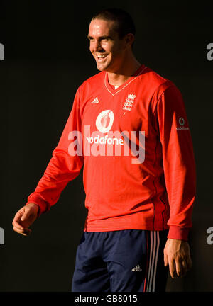 Cricket - Stanford Super Series - England v Middlesex - Stanford Cricket Ground. England captain Kevin Pietersen before the Stanford Super Series match at Stanford Cricket Ground, Coolidge, Antigua. Stock Photo